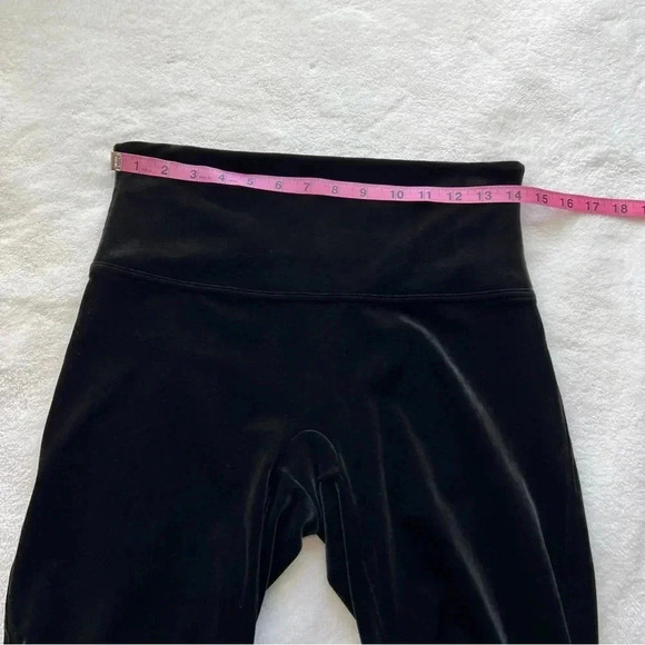 Spanx Tight Legging Pant High Rise Velvet Velour Black Pull-On Full Length XL - Picture 11 of 14